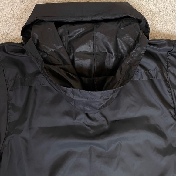 Puma Black White Logo Packable Hood Windbreaker Jacket - Picture 13 of 16